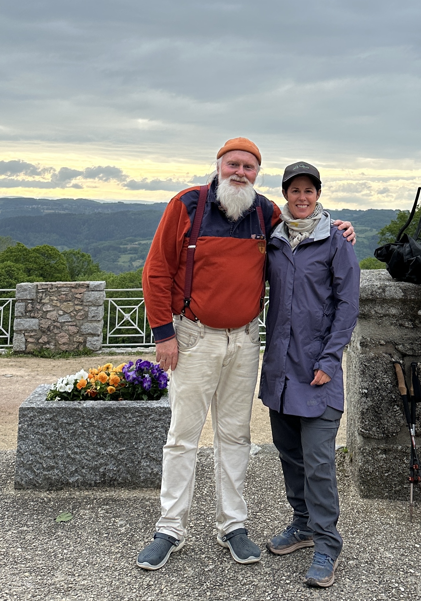 One of the Gîte owners on the Chemin de Compostelle 