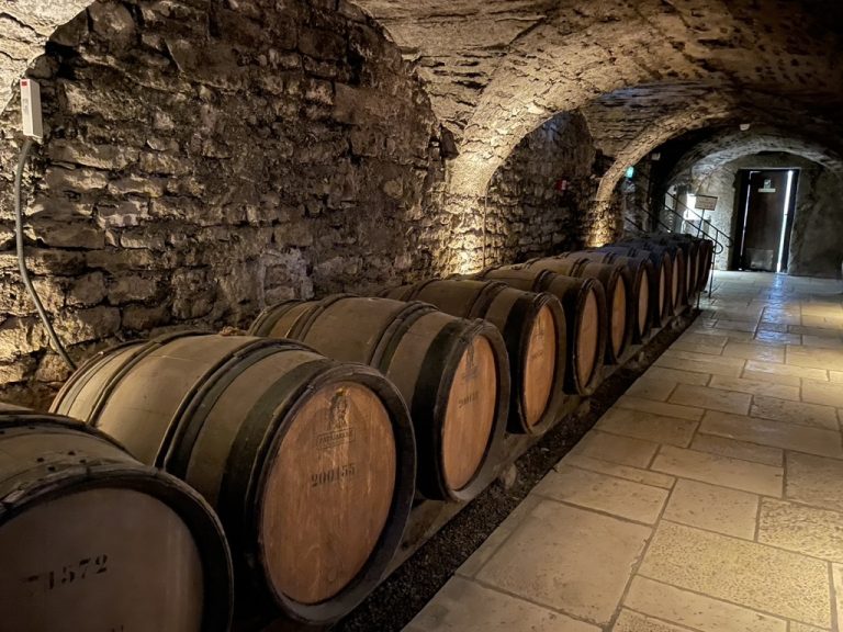 Wine barrels in Beaune