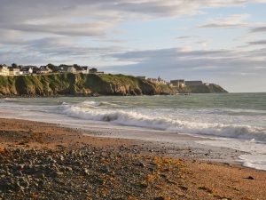 Granville France Beach at Sunset